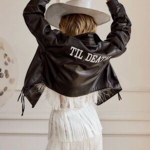 'Til Death Black Vegan Leather Jacket